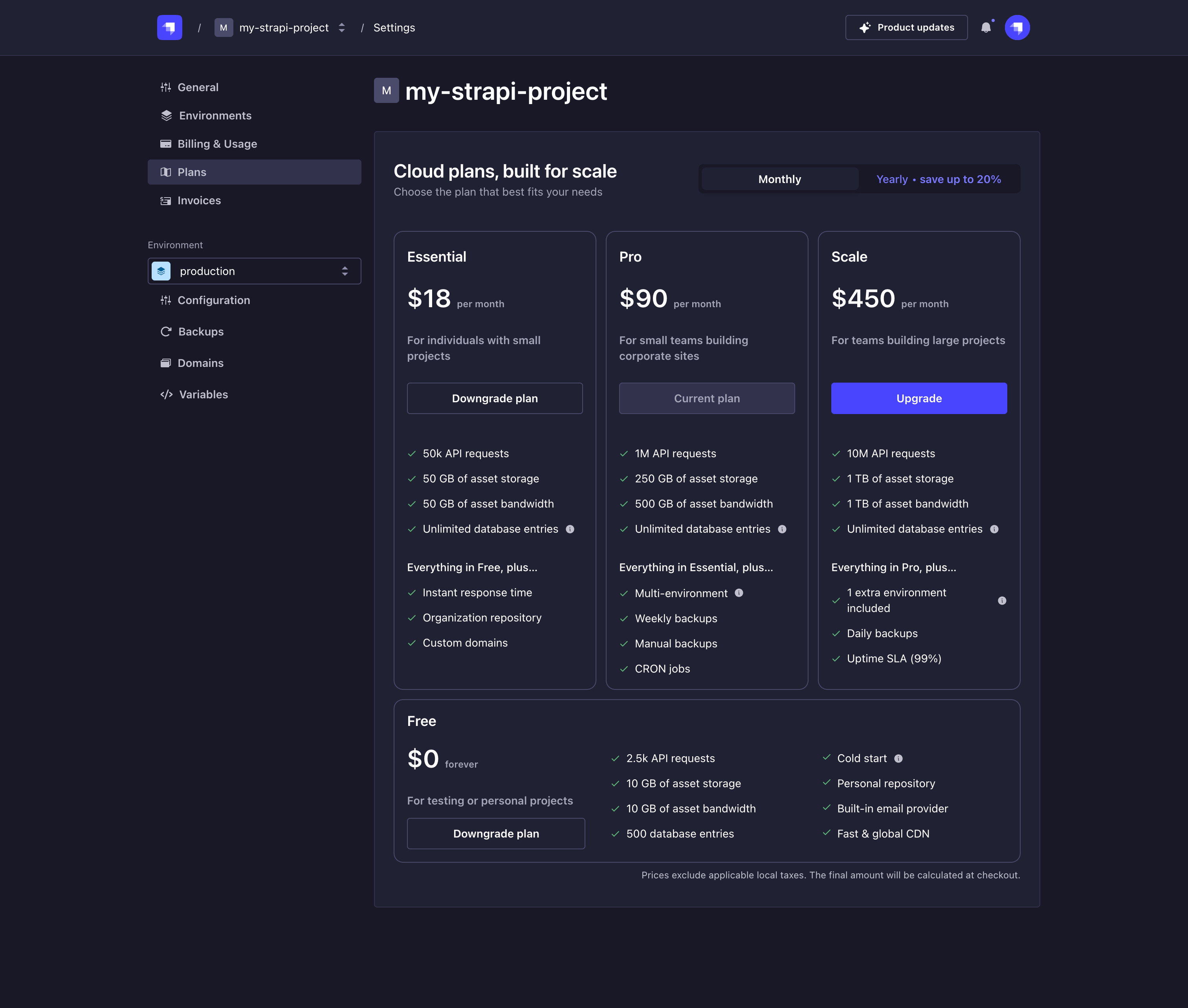 Project plans